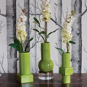 Port 68 Deco Table Vases Handmade In Apple Set Of 3